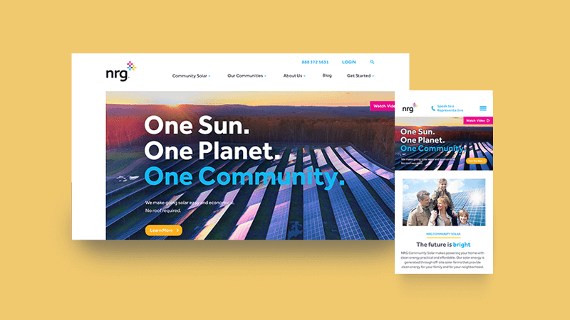 Project: NRG Community Solar Website